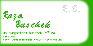 roza buschek business card